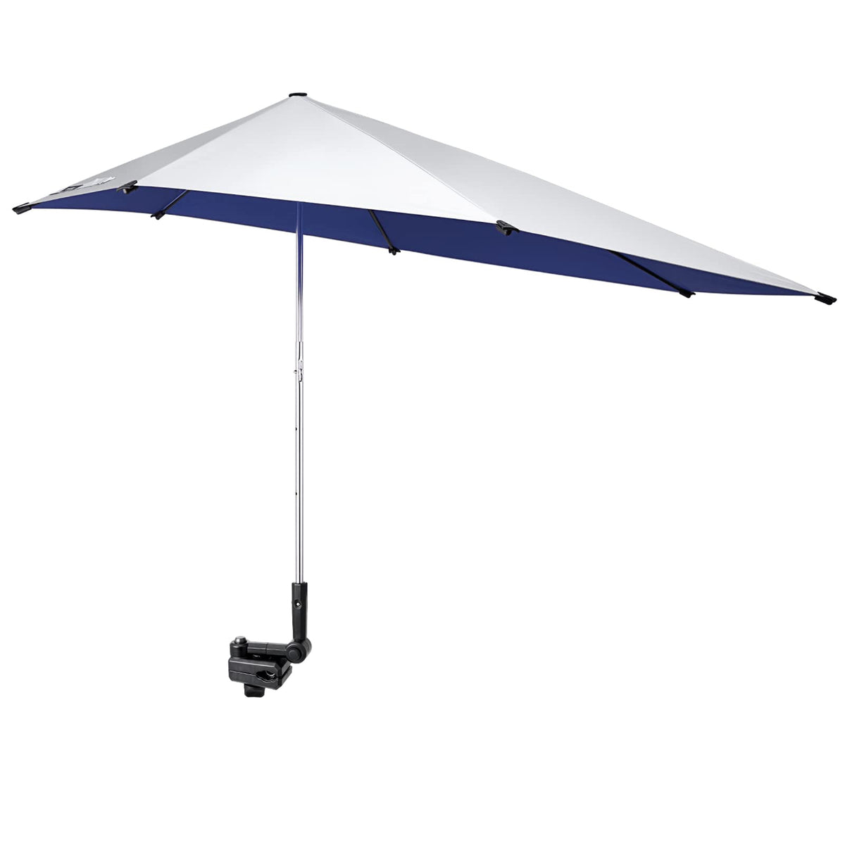 G4Free UPF 50+ Height Adjustable Beach Chair Umbrella with Universal Clamp