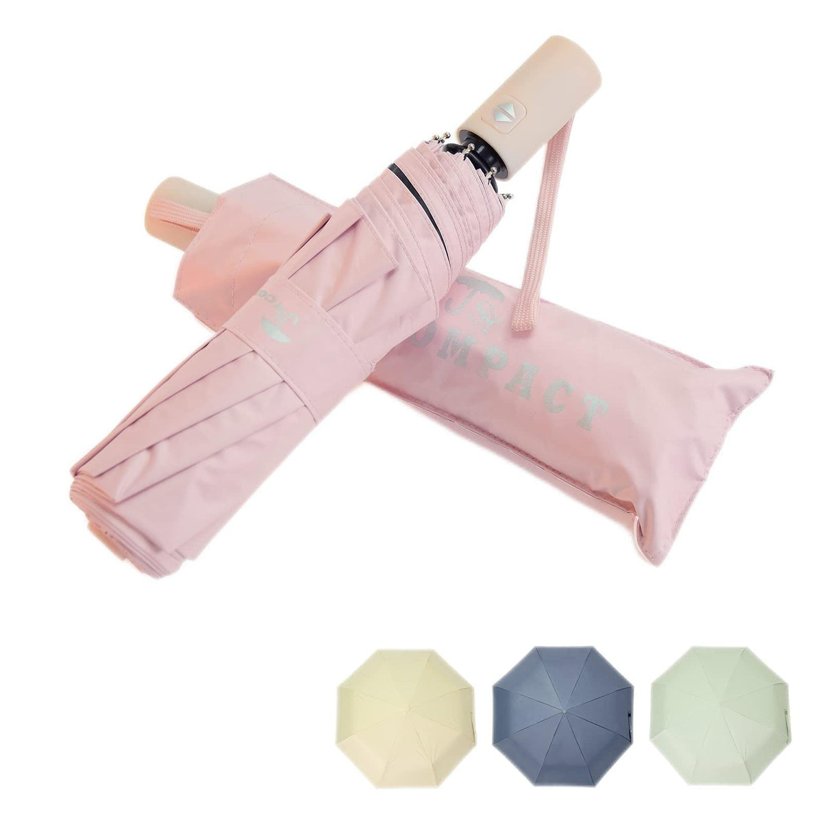 SY COMPACT Umbrella Automatic Travel Waterproof Light Folding Umbrellas Easy Carry for Women and Men