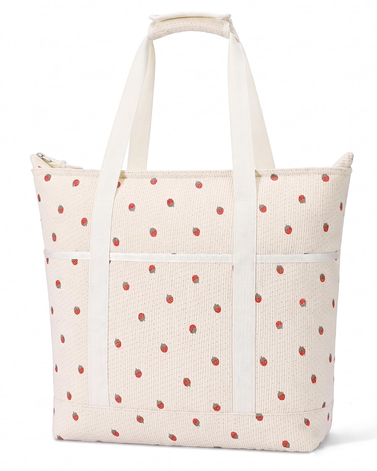 Corduroy Insulated Cooler Tote Bag for Grocery Shopping, Beach