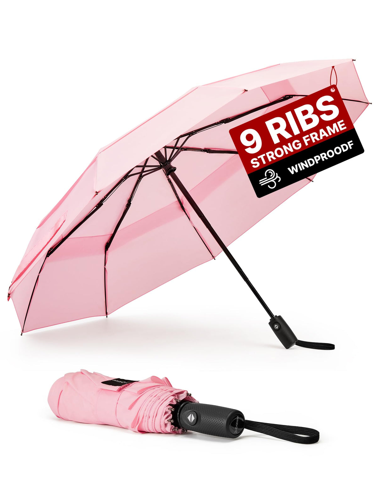 G4Free 42 Inch Travel Umbrella, Compact Vented Windproof Umbrella for Rain