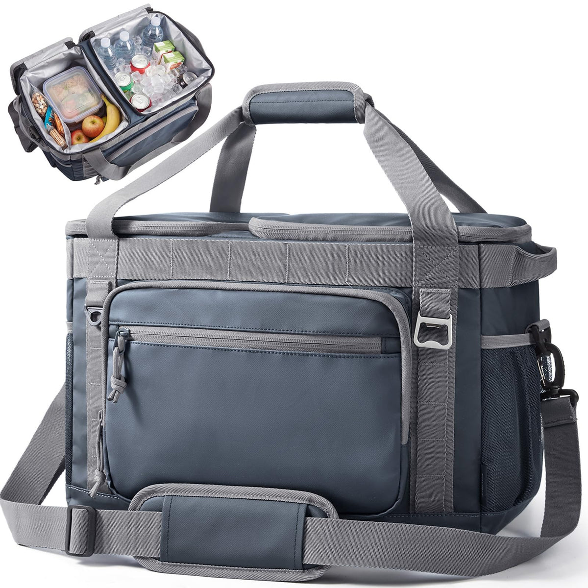 TOURIT 2-Zone Soft Cooler Bag 30/48 Cans, Dry & Wet Insulated Beach Cooler