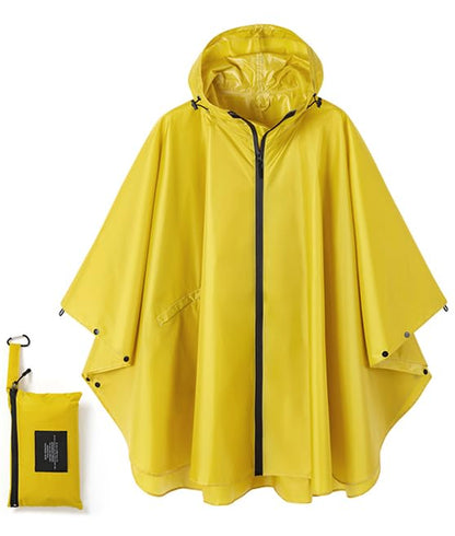Fashion Hooded Rain Poncho Waterproof Raincoat Jacket with pocket for Women/Men/Adult