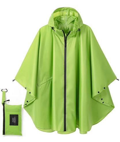 Fashion Hooded Rain Poncho Waterproof Raincoat Jacket with pocket for Women/Men/Adult