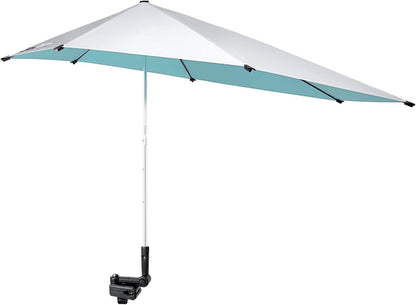 G4Free UPF 50+ Height Adjustable Beach Chair Umbrella with Universal Clamp