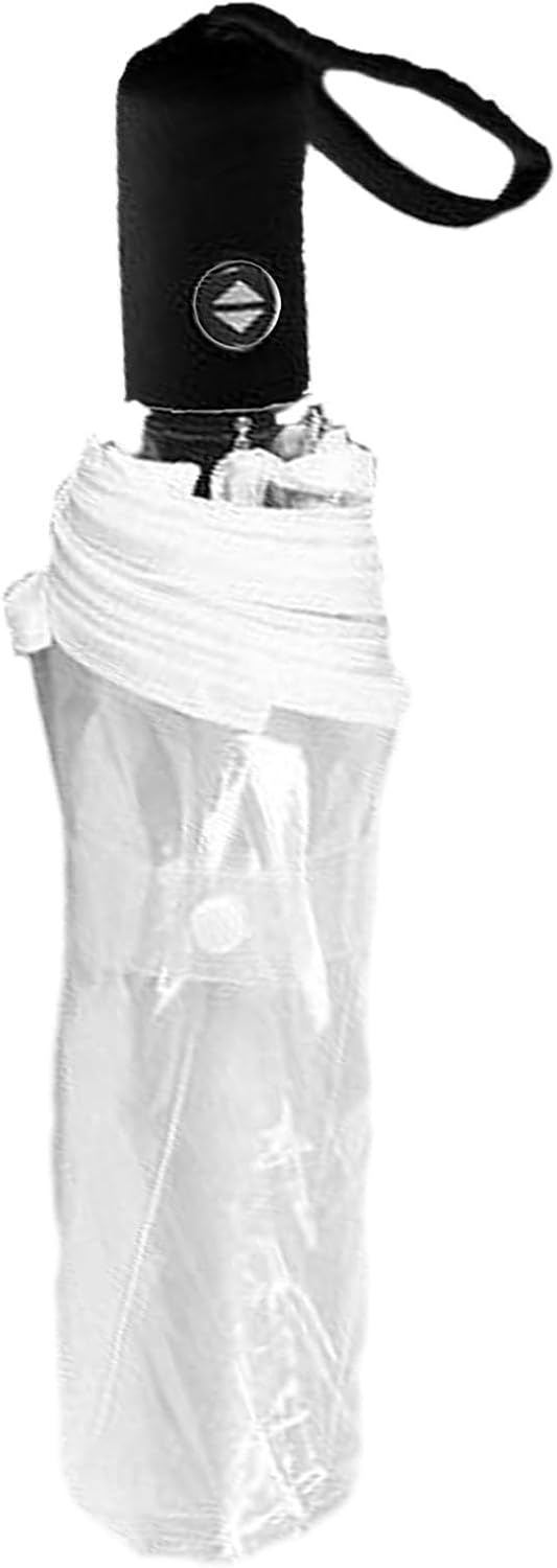 Saycker Clear Umbrella,Auto Open Close Transparent Compact Umbrellas 8 Ribs,Windproof Travel Umbrellas for Rain,Portable Clear Rain Umbrella for Travel,for Adult Unisex