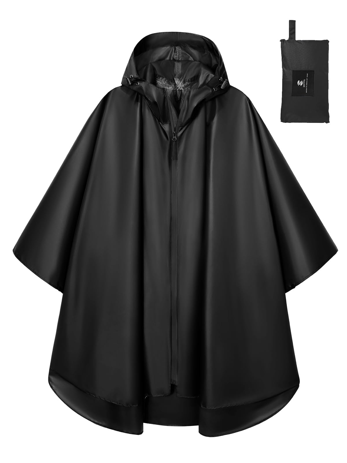 SaphiRose Lightweight Waterproof Rain Poncho for Adults with Hood Portable Rainwear for Outdoor