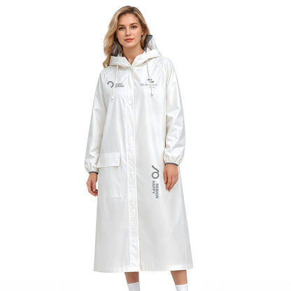 Women's EVA Raincoat, Waterproof Hooded Long Rain Poncho