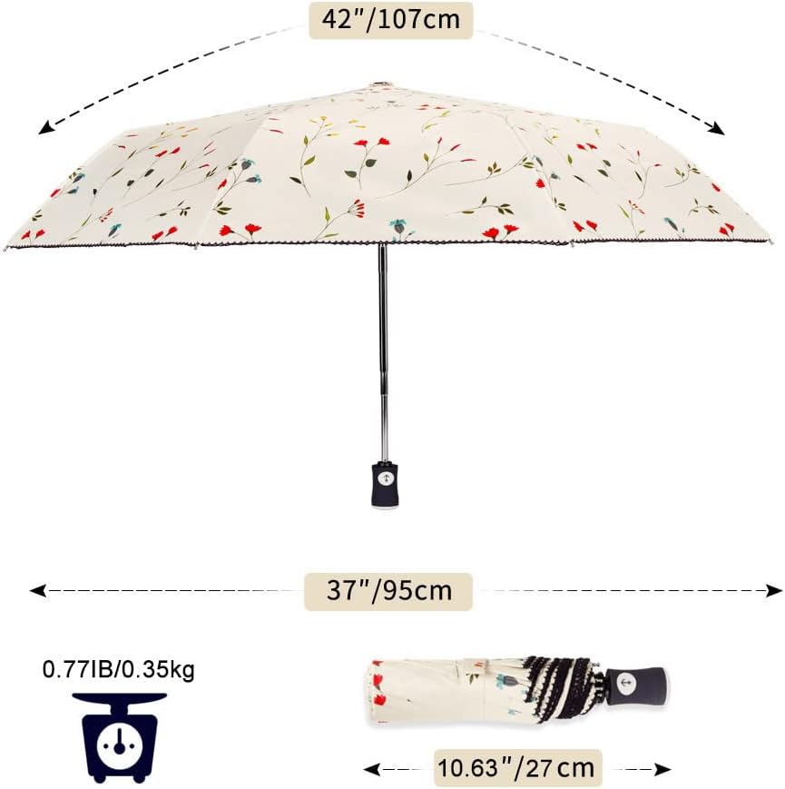 Cuby UV Sun Umbrella Compact Folding Travel Umbrellas Auto Open/Close