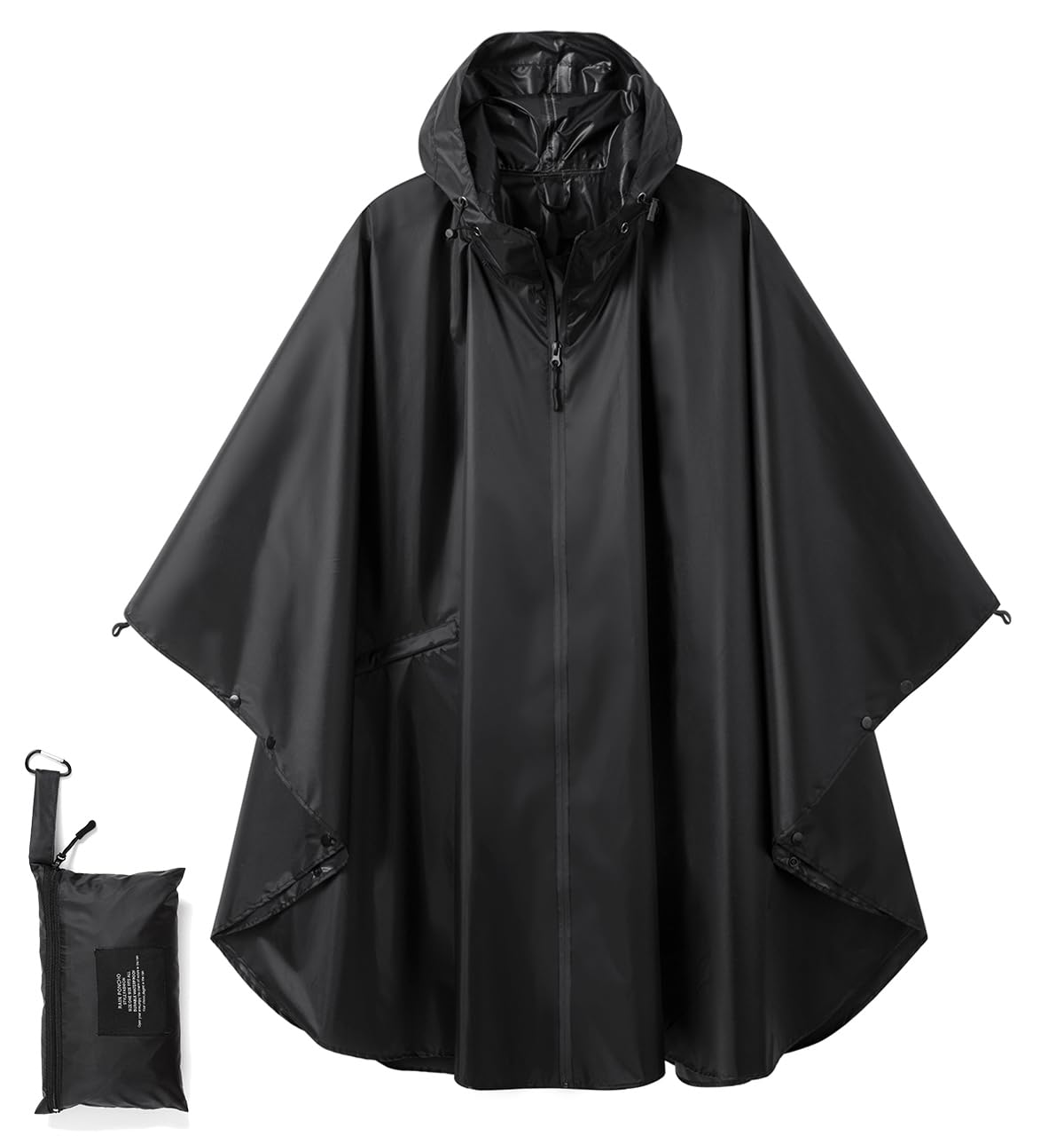 Fashion Hooded Rain Poncho Waterproof Raincoat Jacket with pocket for Women/Men/Adult