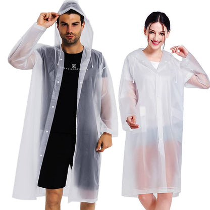 COOY Rain Ponchos for Adults, （2 Pack） EVA Rain Jacket Women Men Rain Coat