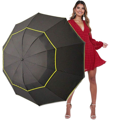 Kalolary UPF 50+ UV Protection Compact Golf Umbrella,62 Inch Extra Large Oversize Double Canopy Vented Umbrella Windproof Waterproof for Men and Women