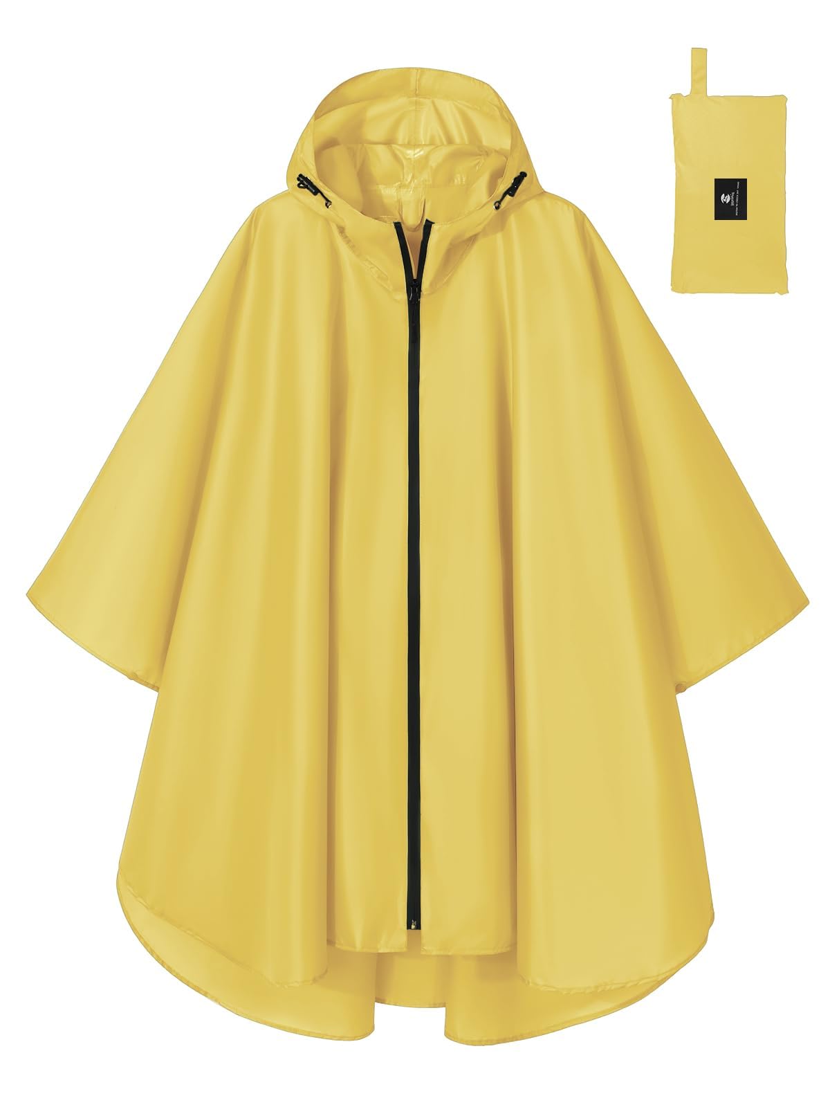 SaphiRose Lightweight Waterproof Rain Poncho for Adults with Hood Portable Rainwear for Outdoor