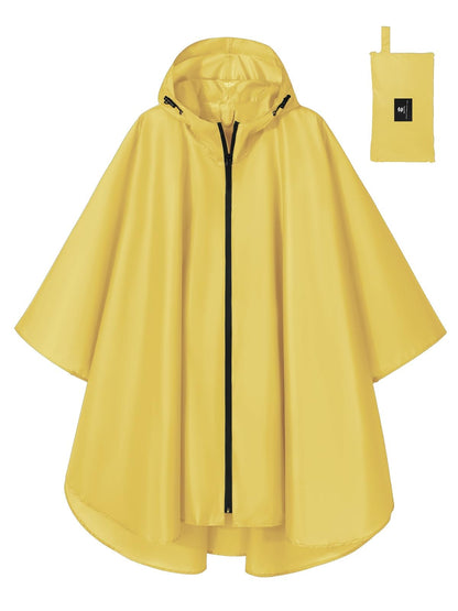 SaphiRose Lightweight Waterproof Rain Poncho for Adults with Hood Portable Rainwear for Outdoor