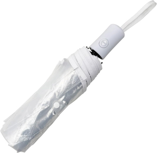 Clear Umbrella Automatic Open Foldable, Transparent Collapsible Umbrella