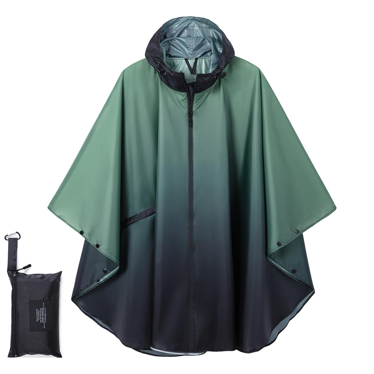 Fashion Hooded Rain Poncho Waterproof Raincoat Jacket with pocket for Women/Men/Adult
