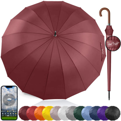 Royal Walk Large Umbrella for Rain & Golf, Windproof, Big, Heavy Duty Stick