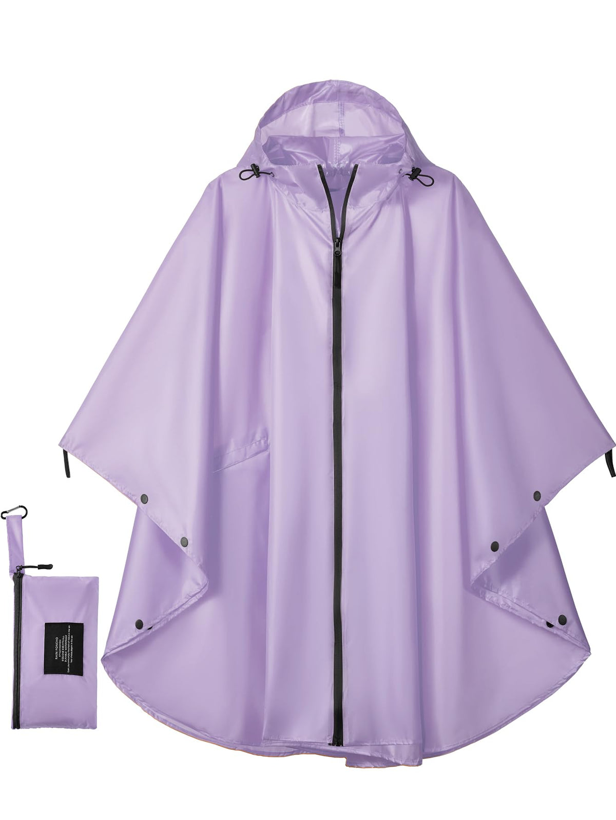 Unisex Hooded Rain Poncho, Waterproof Raincoat Jacket with pocket for Adult, Rain Coat for Outdoor Activities