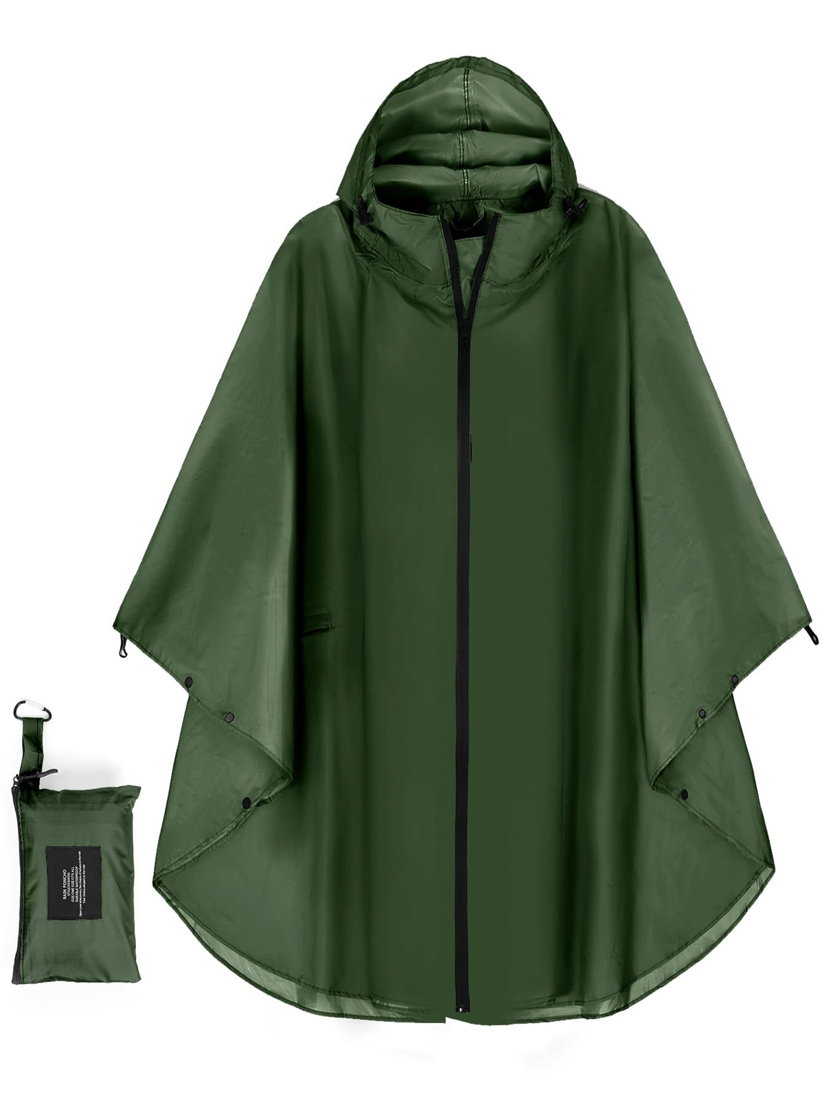 Unisex Hooded Rain Poncho, Waterproof Raincoat Jacket with pocket for Adult, Rain Coat for Outdoor Activities