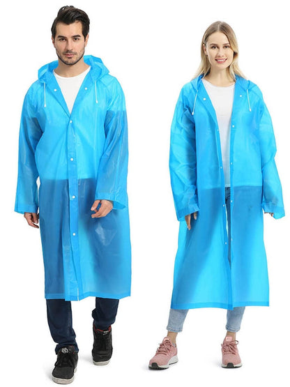 Opret Portable EVA Rain Ponchos with Hoods 2 Pack for Adults