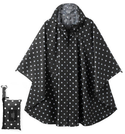 Fashion Hooded Rain Poncho Waterproof Raincoat Jacket with pocket for Women/Men/Adult