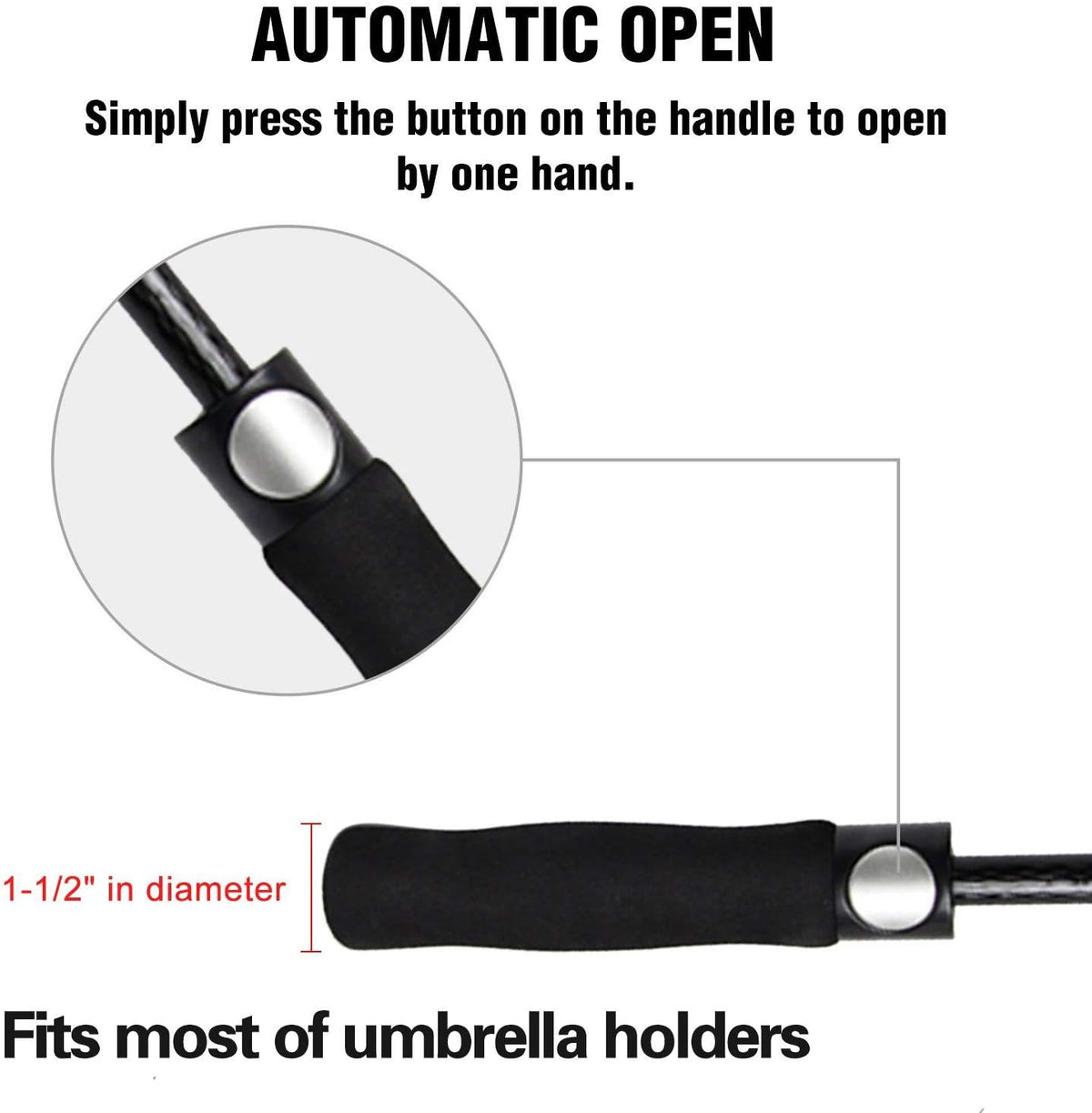ACEIken Golf Umbrella Windproof Large 62/68/72 Inch Double Canopy for Rain