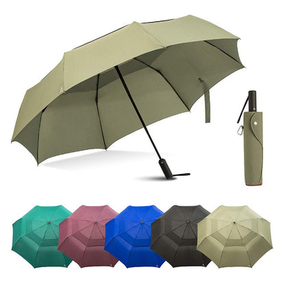 Portobello Large Umbrella For Rain - Big 54 Inch Double Vented Canopy, Folds Into Travel Size, Big Enough To Fit In 2 Adults, Heavy Duty, Sturdy, Windproof W/Auto Open Close