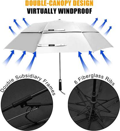 G4Free 62 Inch Portable UV Protection Golf Umbrella Large Sun Umbrella
