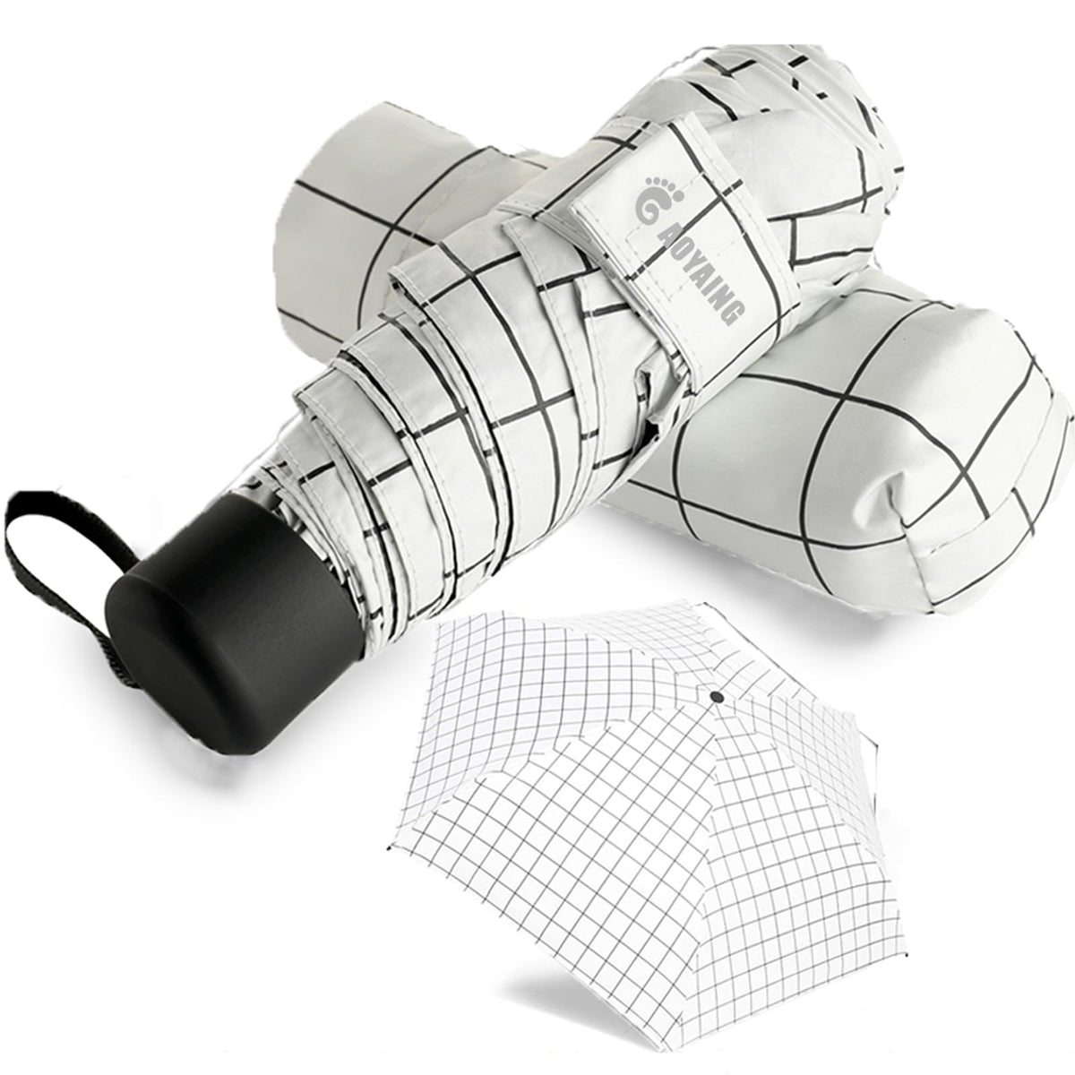 GAOYAING Compact Travel Umbrella with Case Sun&Rain Lightweight Small and Compact Suit for Pocket 34 Inches