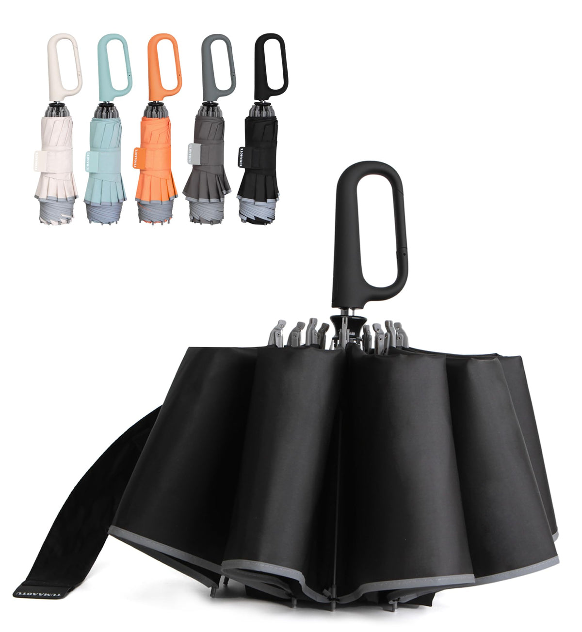 QWB Inverted Umbrella With Auto Open Close Windproof Compact Travel