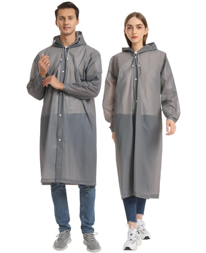 Opret Portable EVA Rain Ponchos with Hoods 2 Pack for Adults