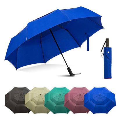 Portobello Large Umbrella For Rain - Big 54 Inch Double Vented Canopy, Folds Into Travel Size, Big Enough To Fit In 2 Adults, Heavy Duty, Sturdy, Windproof W/Auto Open Close