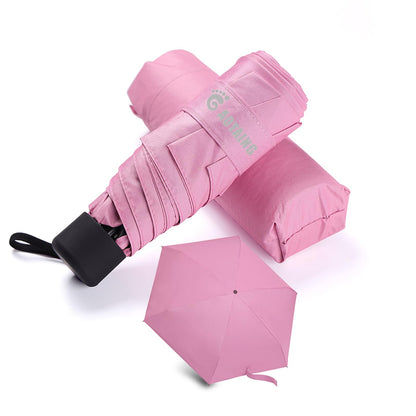 GAOYAING Small Mini Umbrella with Case Light Compact Design Perfect for Travel Lightweight Portable Parasol Outdoor Sun&Rain Umbrellas 34 Inches