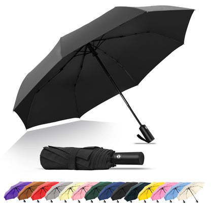 SoulRain Travel Umbrella - Compact Umbrella for Rain - Perfect Large Auto Folding Umbrella - Ideal Car umbrella, Small umbrella, and Travel Companion