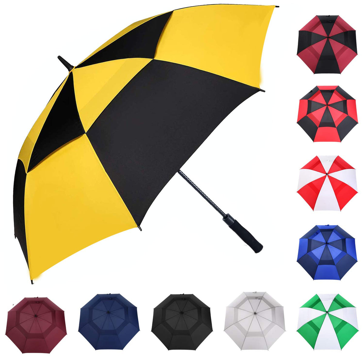 MRTLLOA Extra Large Golf Umbrella,54/62/68/72 Inch Automatic Open Umbrella