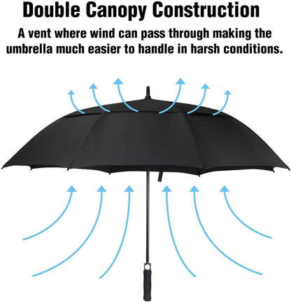 ACEIken Golf Umbrella Windproof Large 62/68/72 Inch Double Canopy for Rain