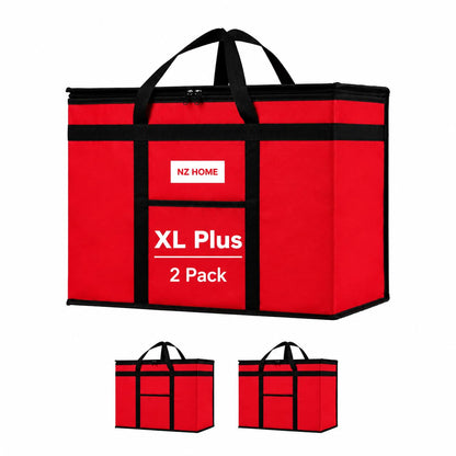 NZ home Insulated Food Bag, Portable Cooler Tote (3XL, Black, 1 Pack)