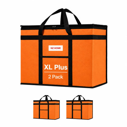 NZ home Insulated Food Bag, Portable Cooler Tote (3XL, Black, 1 Pack)