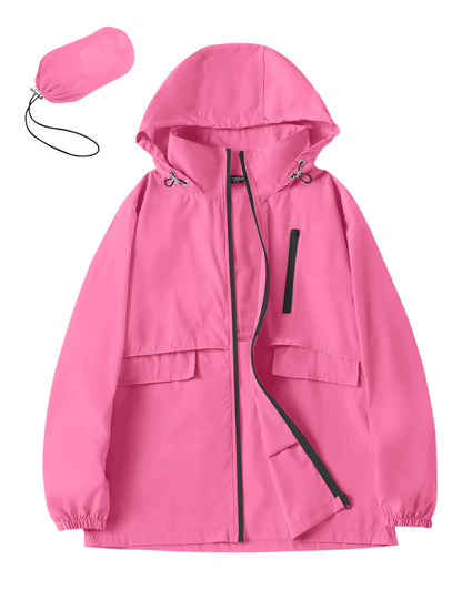 Avoogue Rain Jacket Women with Hooded Waterproof Raincoats