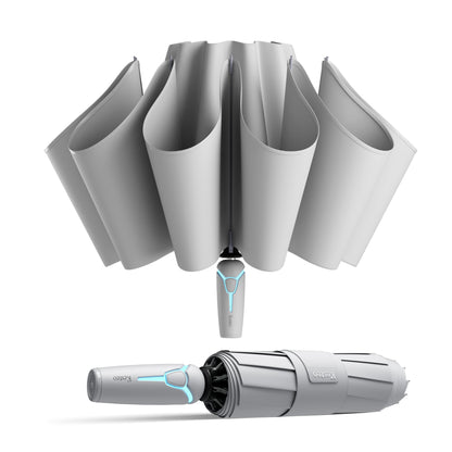 Windproof Travel Umbrella for Rain, Withstand 85MPH Winds, 52 Inch Automatic Reverse Fold Umbrellas Easy Auto Open Close, Portable Compact Umbrella Includes Cover Bag, Perfect for Travel, Car, Commute, Women Men, Backpack