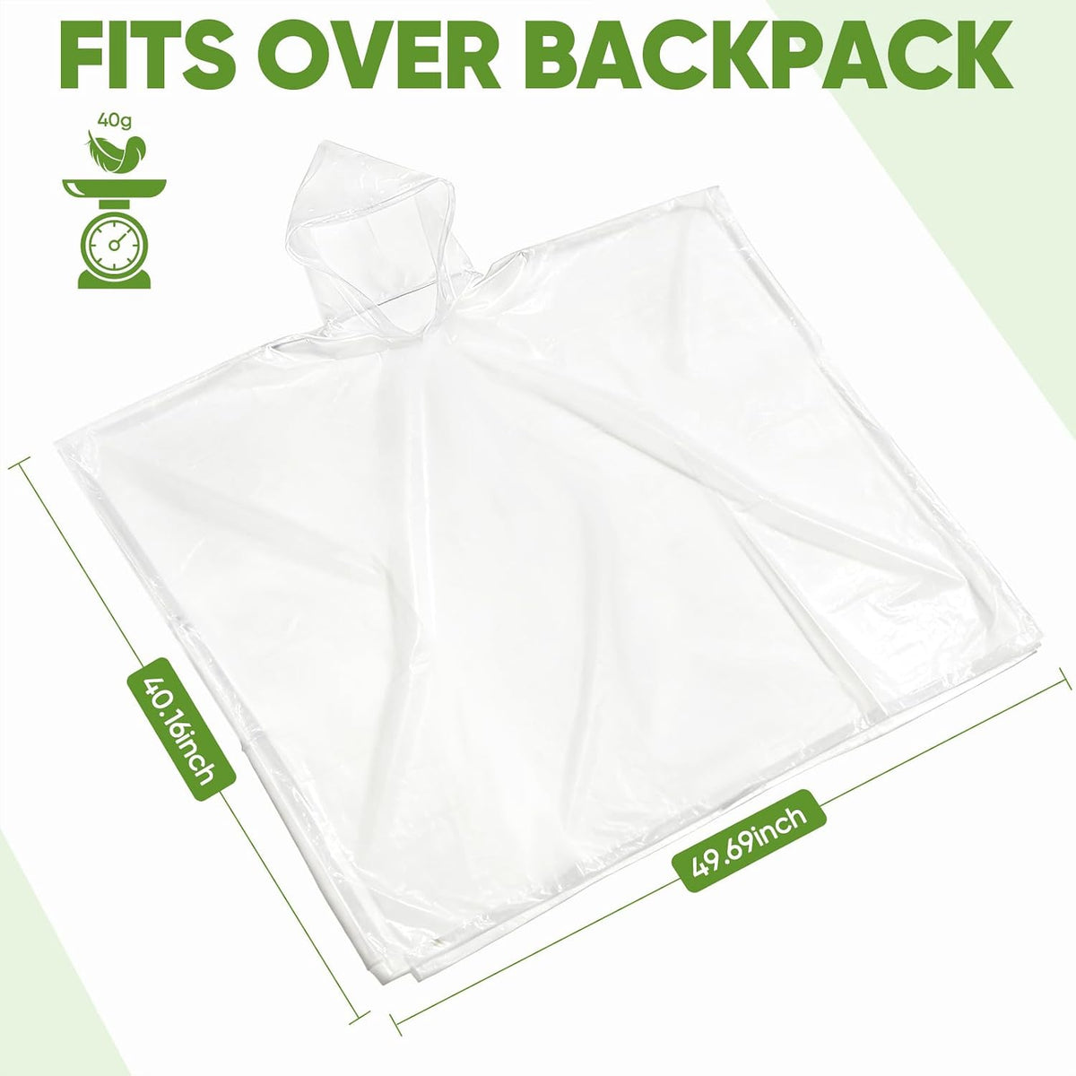 APEXUP Disposable Rain Ponchos for Adults, 5/10/50 Family Pack