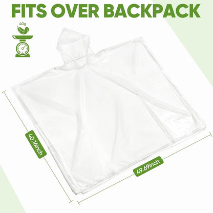 APEXUP Disposable Rain Ponchos for Adults, 5/10/50 Family Pack