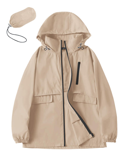 Avoogue Rain Jacket Women with Hooded Waterproof Raincoats