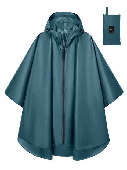 SaphiRose Lightweight Waterproof Rain Poncho for Adults with Hood Portable Rainwear for Outdoor