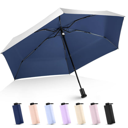 UPF 50+ Travel Mini Sun Umbrella Compact, Manual Open Small Sun Shade