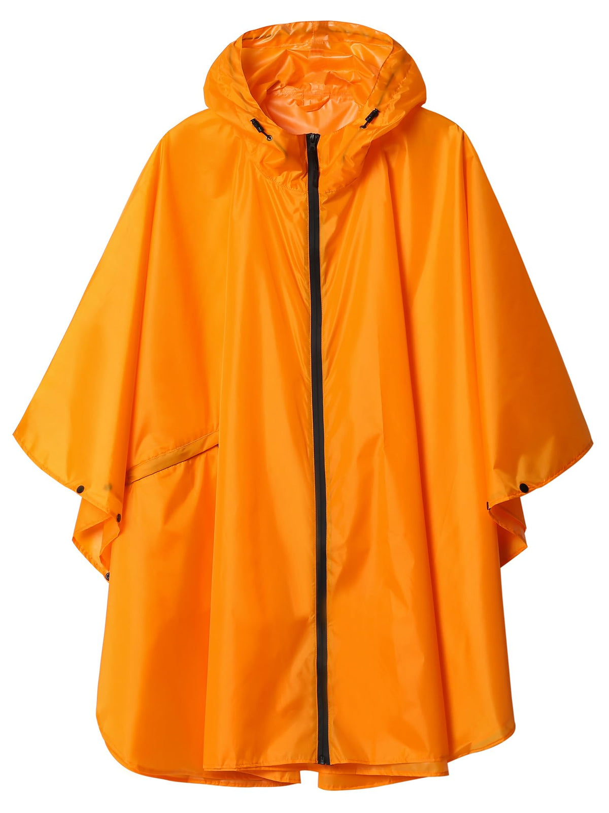 SaphiRose Adult Rain Poncho Waterproof Hooded Zipper Raincoat with Pockets