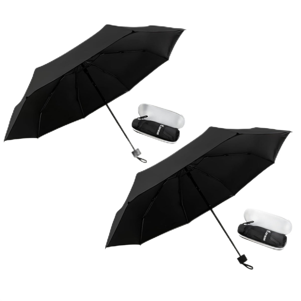 GAOYAING Compact Travel Umbrella with Case Sun&Rain Lightweight Small and Compact Suit for Pocket 34 Inches