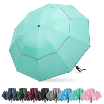 G4Free 54/62 Inch Large Inverted Golf Umbrella Windproof Reflective Stripe
