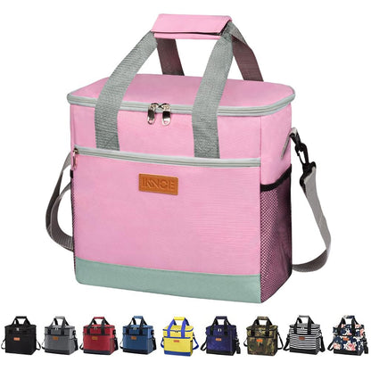 IKNOE 15L 24-Can Insulated Cooler Bag, Leak-Resistant Lunch Tote for Work