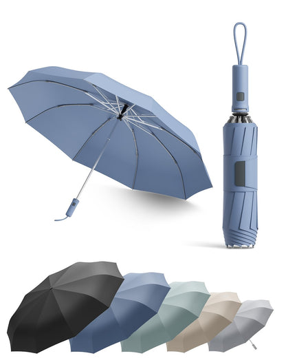 Windproof Reverse Folding Travel Umbrella for Rain, Compact