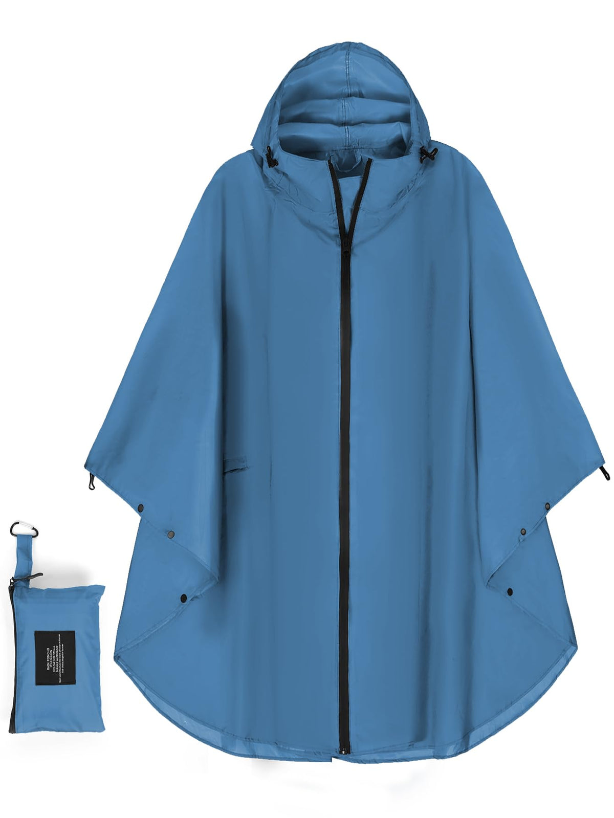 Unisex Hooded Rain Poncho, Waterproof Raincoat Jacket with pocket for Adult, Rain Coat for Outdoor Activities
